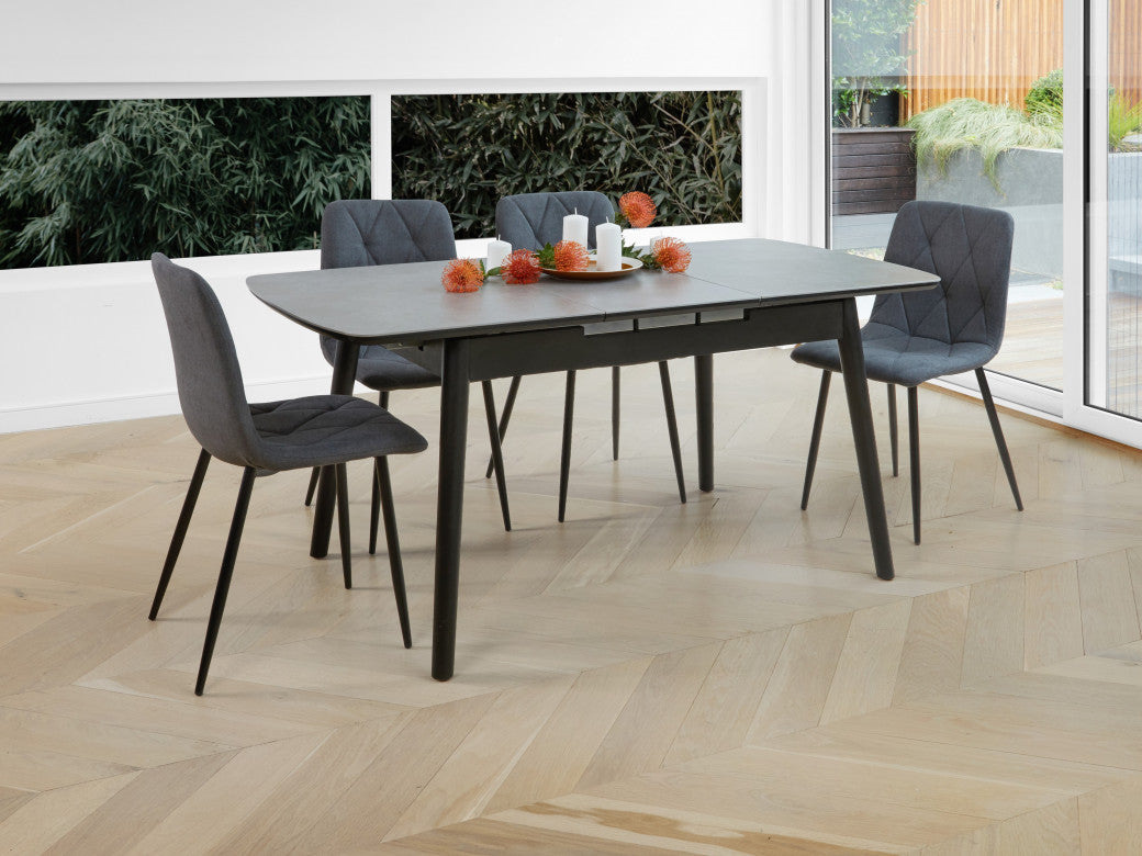 Mila Extension Dining Table Greystone Ceramic