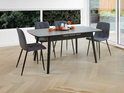 Mila Extension Dining Table Greystone Ceramic
