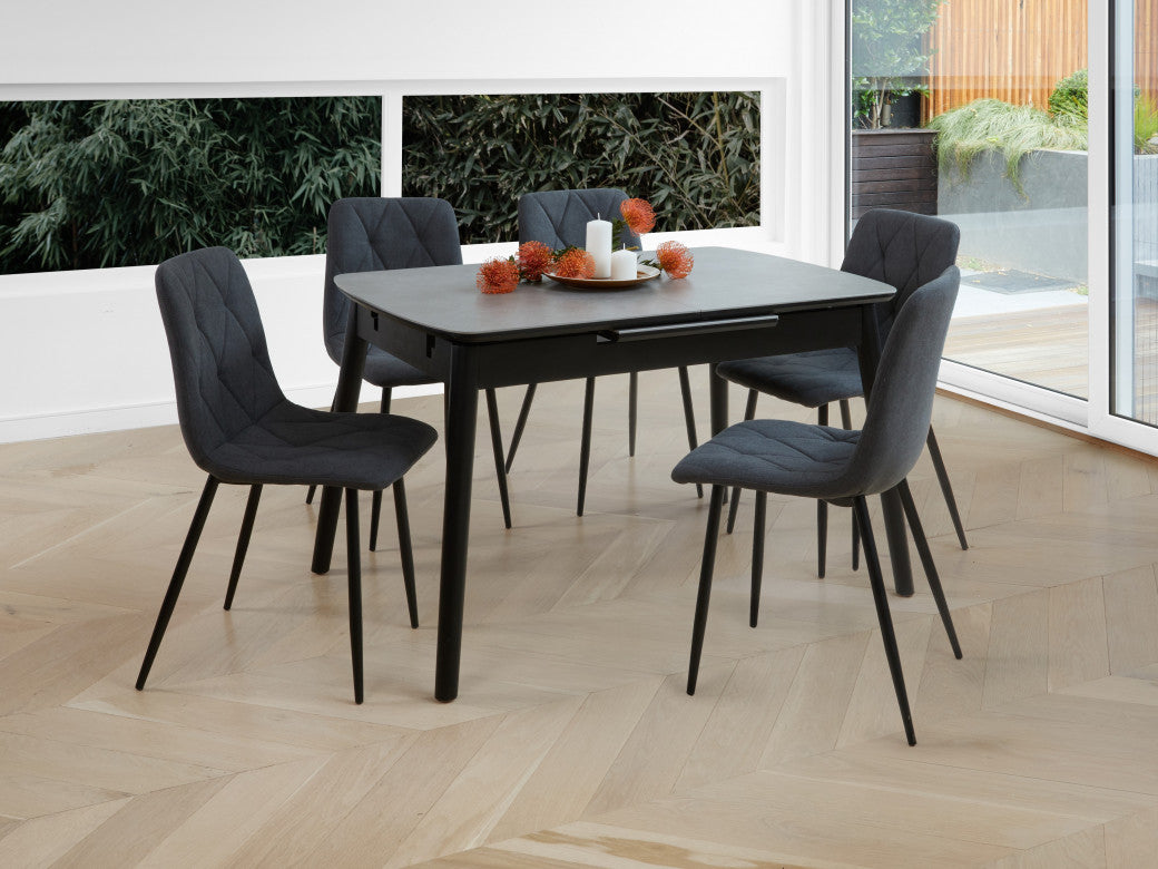 Mila Extension Dining Table Greystone Ceramic