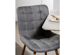 Sydney Dining Chair – Ash | Textured Fabric & Ash Wood-Effect Frame (Set of 4)