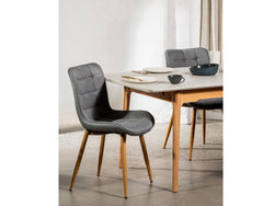 Sydney Dining Chair – Ash | Textured Fabric & Ash Wood-Effect Frame (Set of 4)
