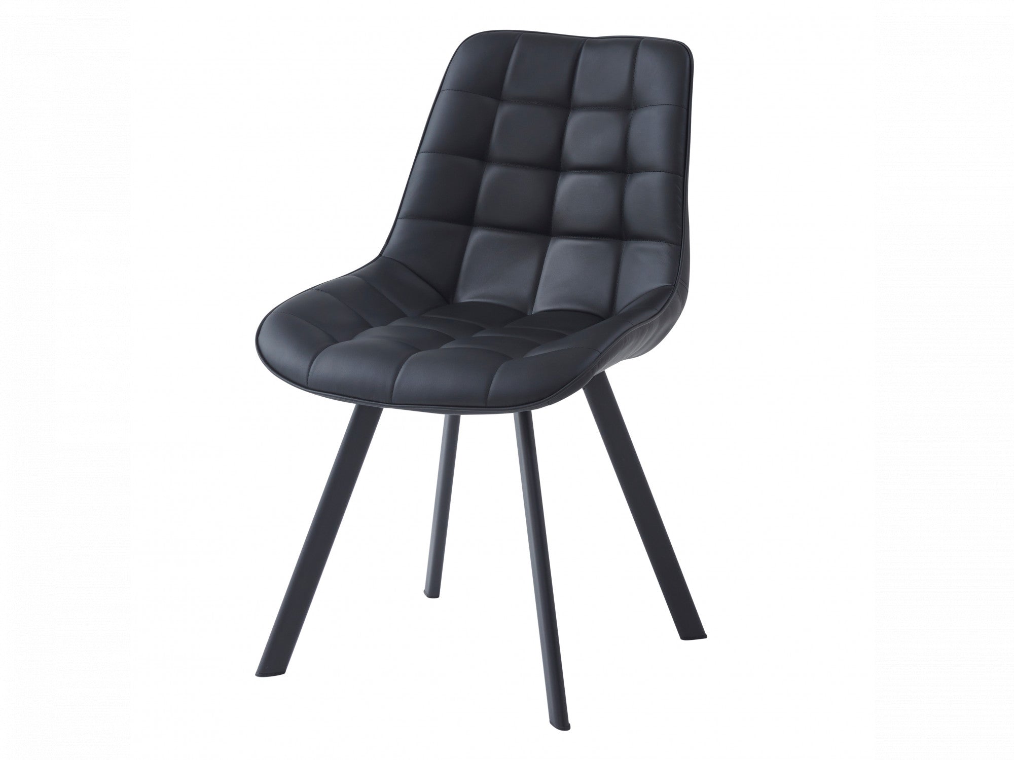 Forest Dining Chair – Black | Eco Leather & Black Frame (Set of 2)