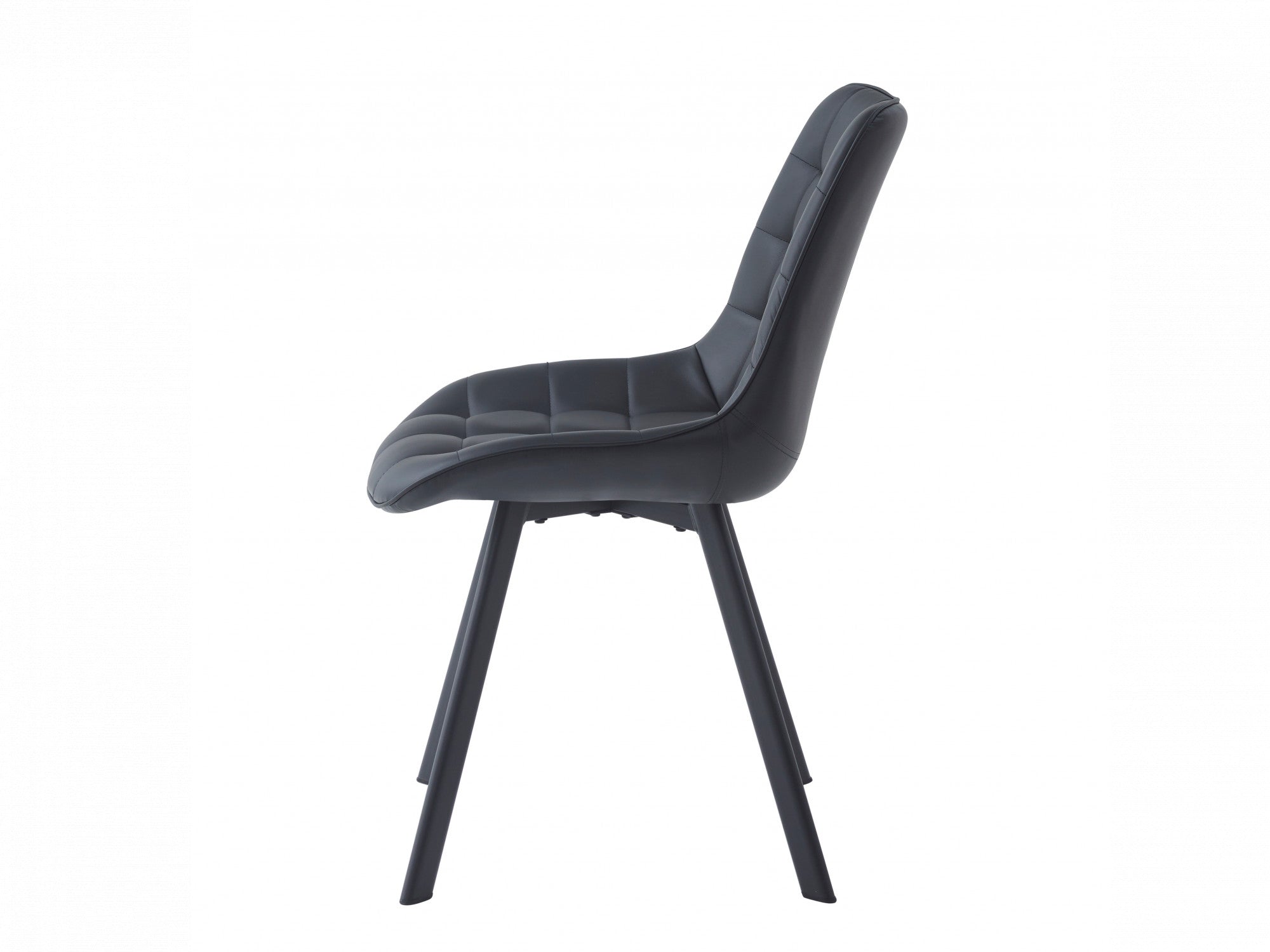 Forest Dining Chair – Black | Eco Leather & Black Frame (Set of 2)
