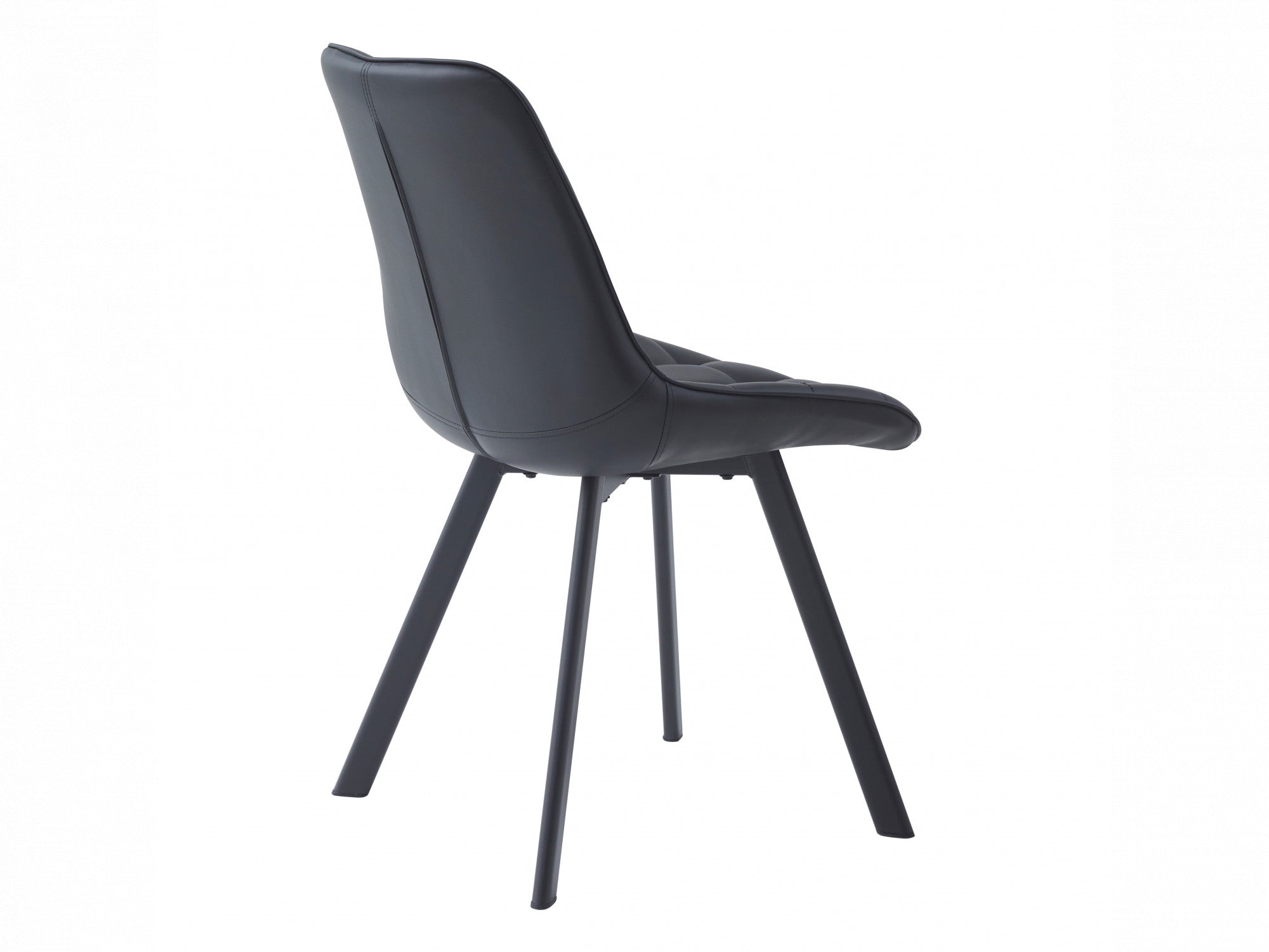 Forest Dining Chair – Black | Eco Leather & Black Frame (Set of 2)