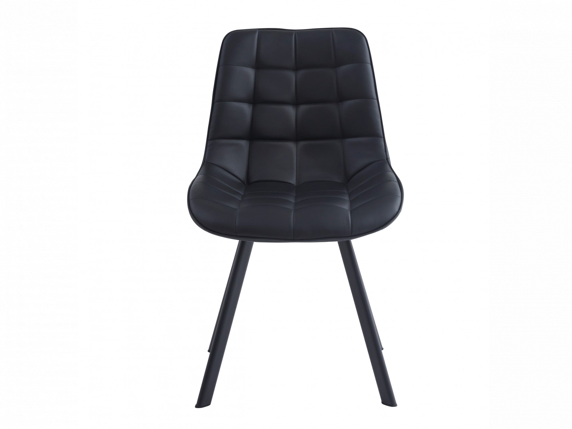Forest Dining Chair – Black | Eco Leather & Black Frame (Set of 2)