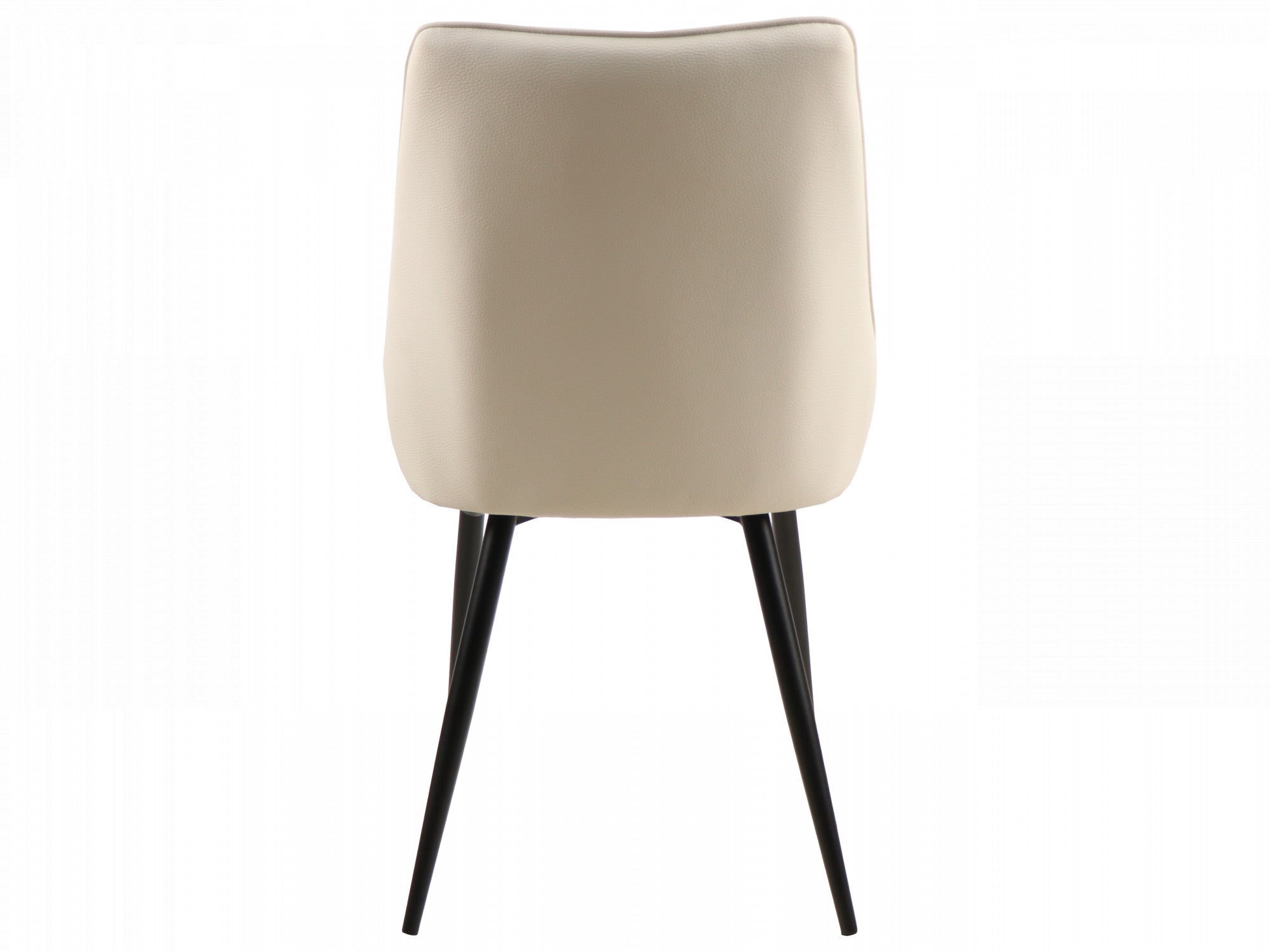 Ruben Dining Chair – Ivory | Eco Leather & Black Frame (Set of 2)