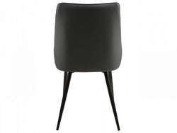 Ruben Dining Chair – Charcoal | Eco Leather & Black Frame (Set of 2)