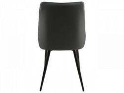 Ruben Dining Chair – Charcoal | Eco Leather & Black Frame (Set of 4)