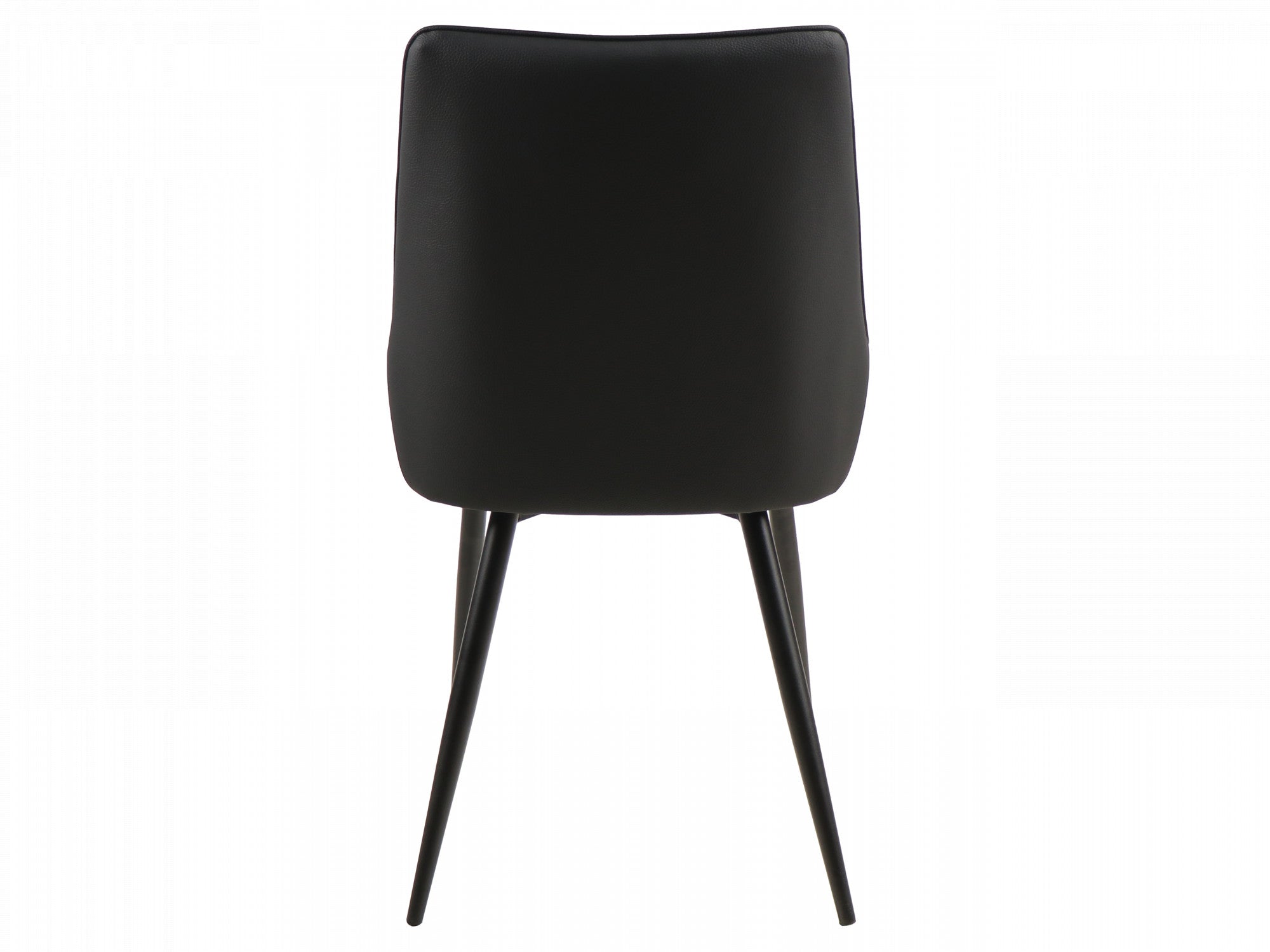 Ruben Dining Chair – Black | Eco Leather & Black Frame (Set of 2)