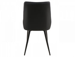 Ruben Dining Chair – Black | Eco Leather & Black Frame (Set of 2)