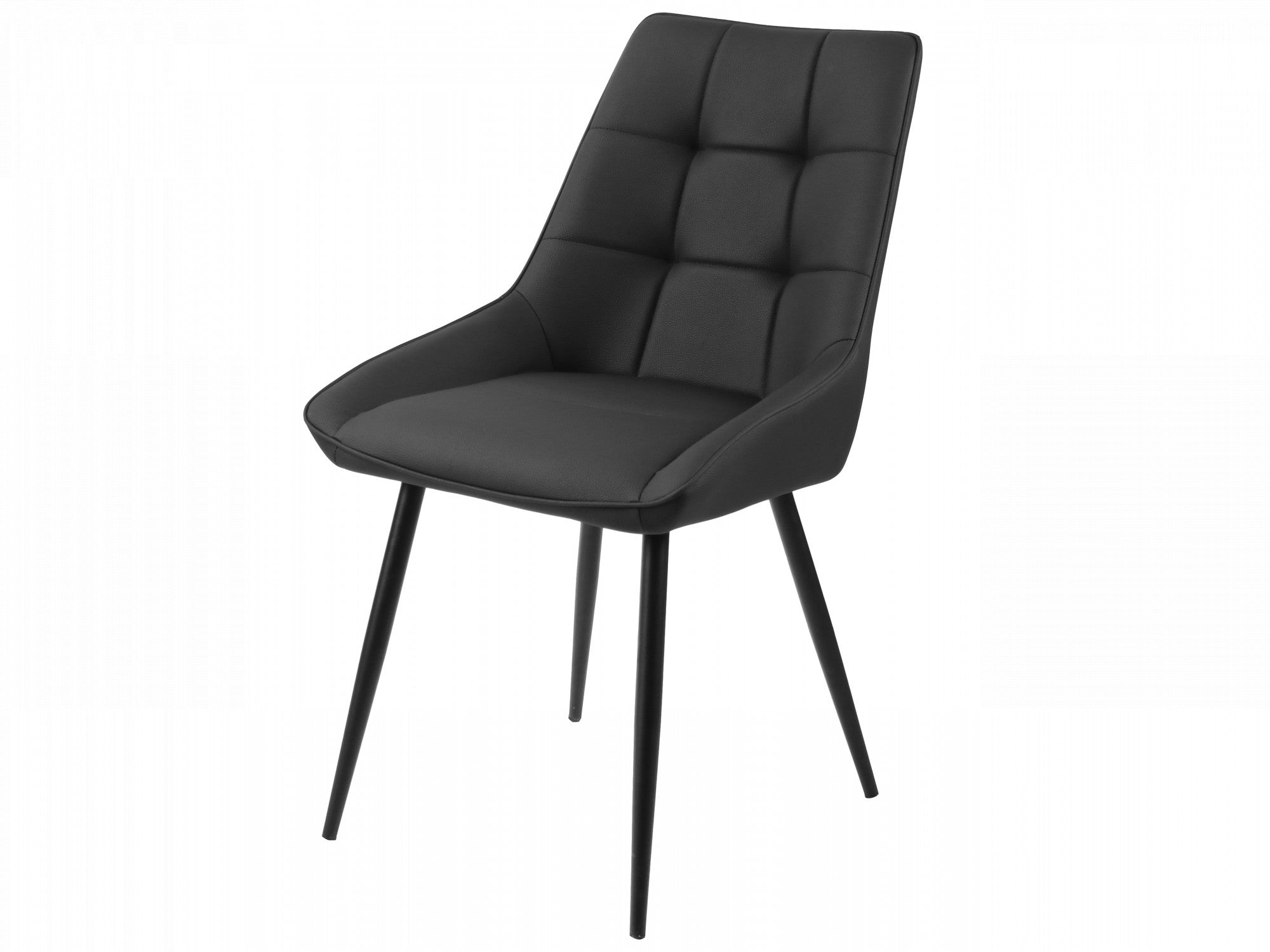 Ruben Dining Chair – Black | Eco Leather & Black Frame (Set of 4)
