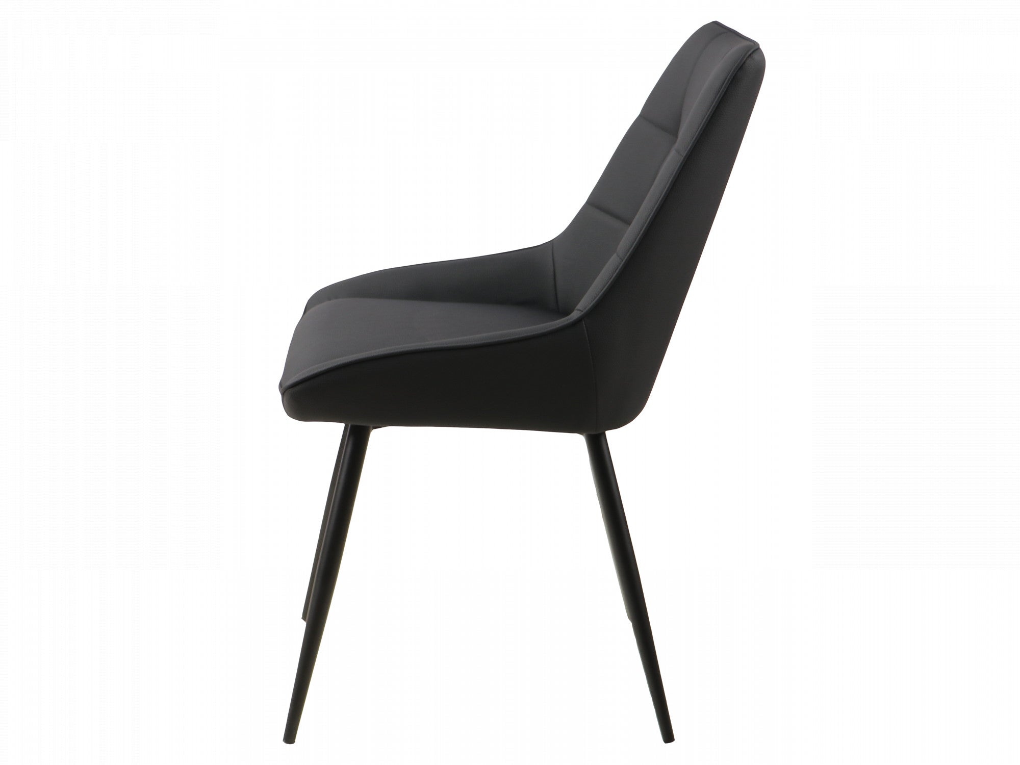 Ruben Dining Chair – Black | Eco Leather & Black Frame (Set of 4)