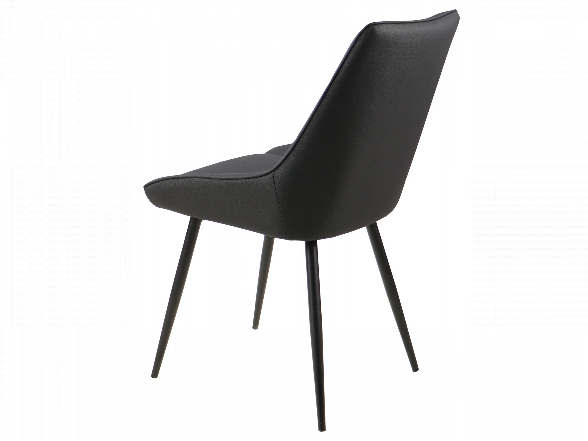 Ruben Dining Chair – Black | Eco Leather & Black Frame (Set of 4)