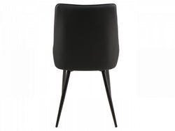 Ruben Dining Chair – Black | Eco Leather & Black Frame (Set of 4)