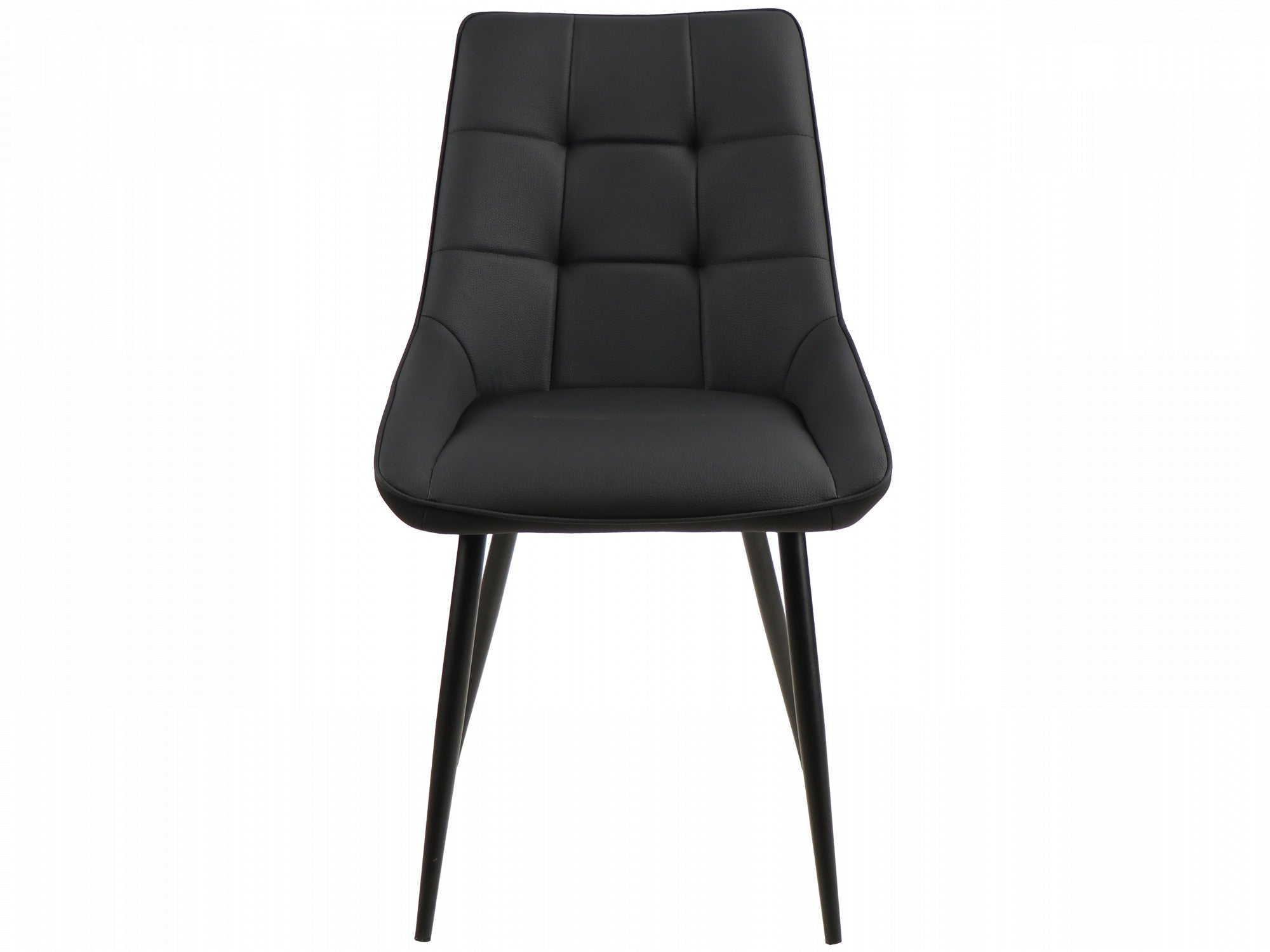 Ruben Dining Chair – Black | Eco Leather & Black Frame (Set of 4)
