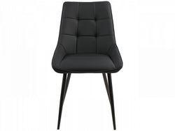 Ruben Dining Chair – Black | Eco Leather & Black Frame (Set of 4)