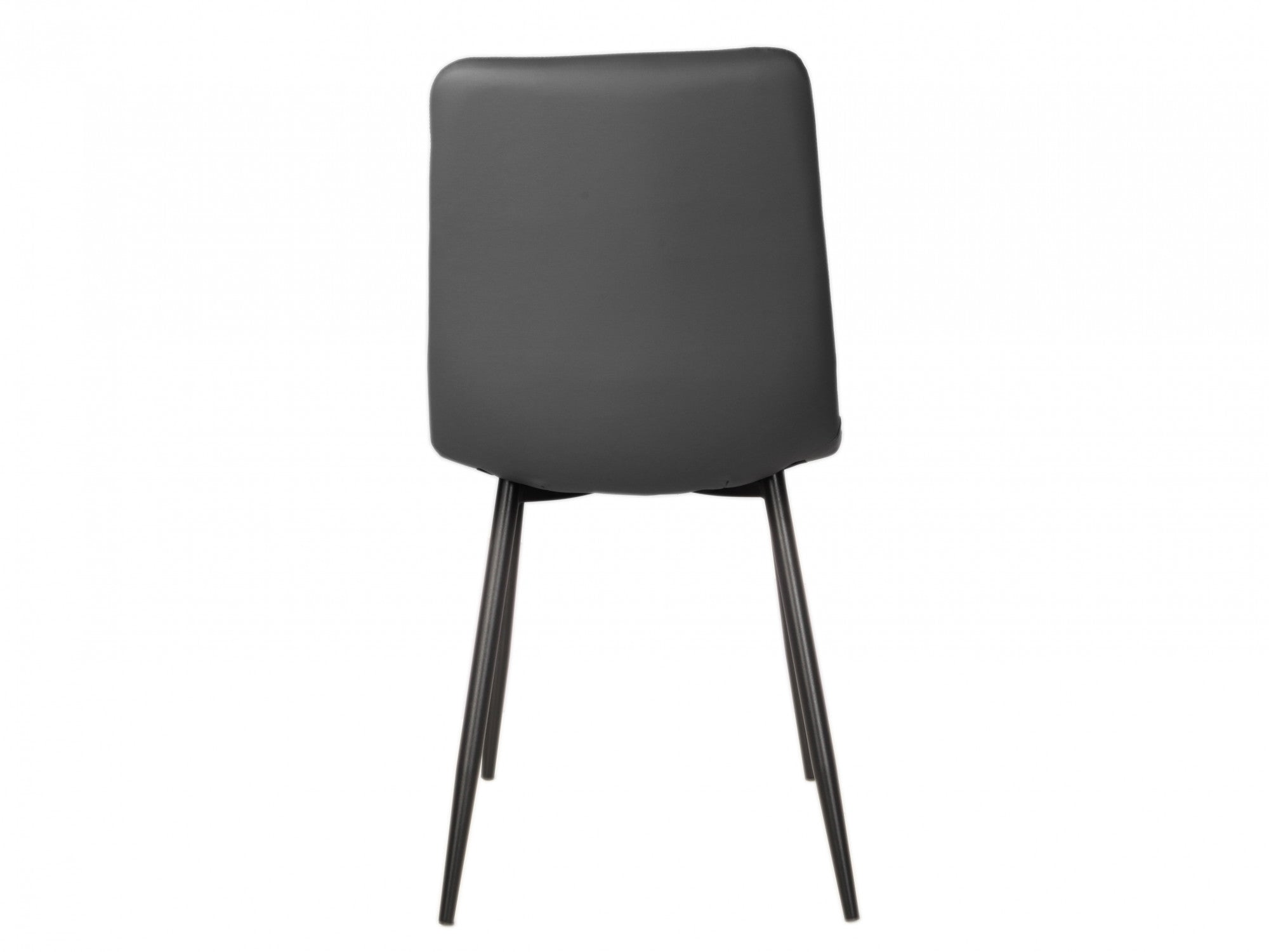 Jack Dining Chair – Charcoal | Eco Leather & Black Frame (Set of 2)