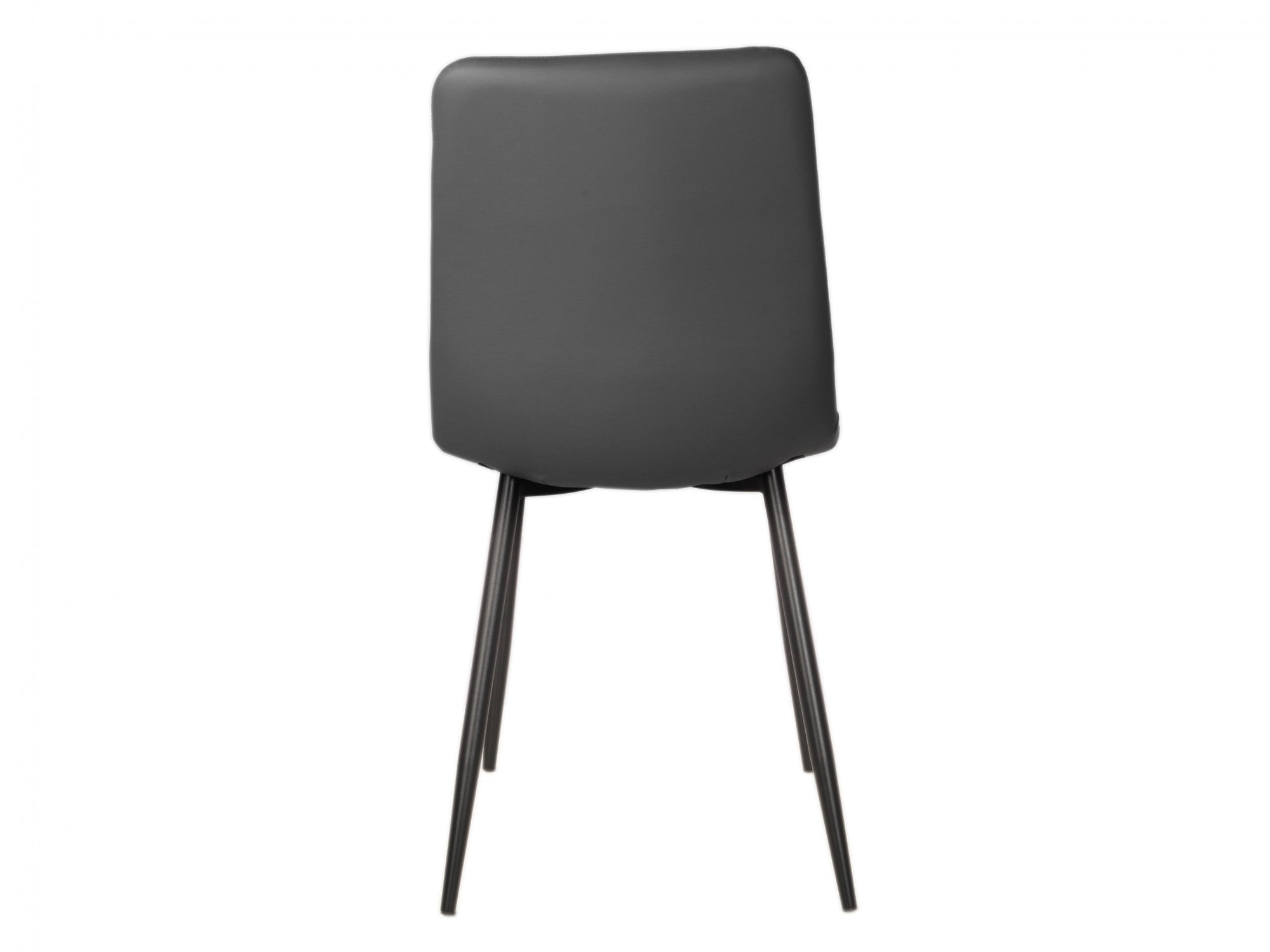 Jack Dining Chair – Charcoal | Eco Leather & Black Frame (Set of 4)