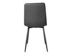 Jack Dining Chair – Charcoal | Eco Leather & Black Frame (Set of 4)