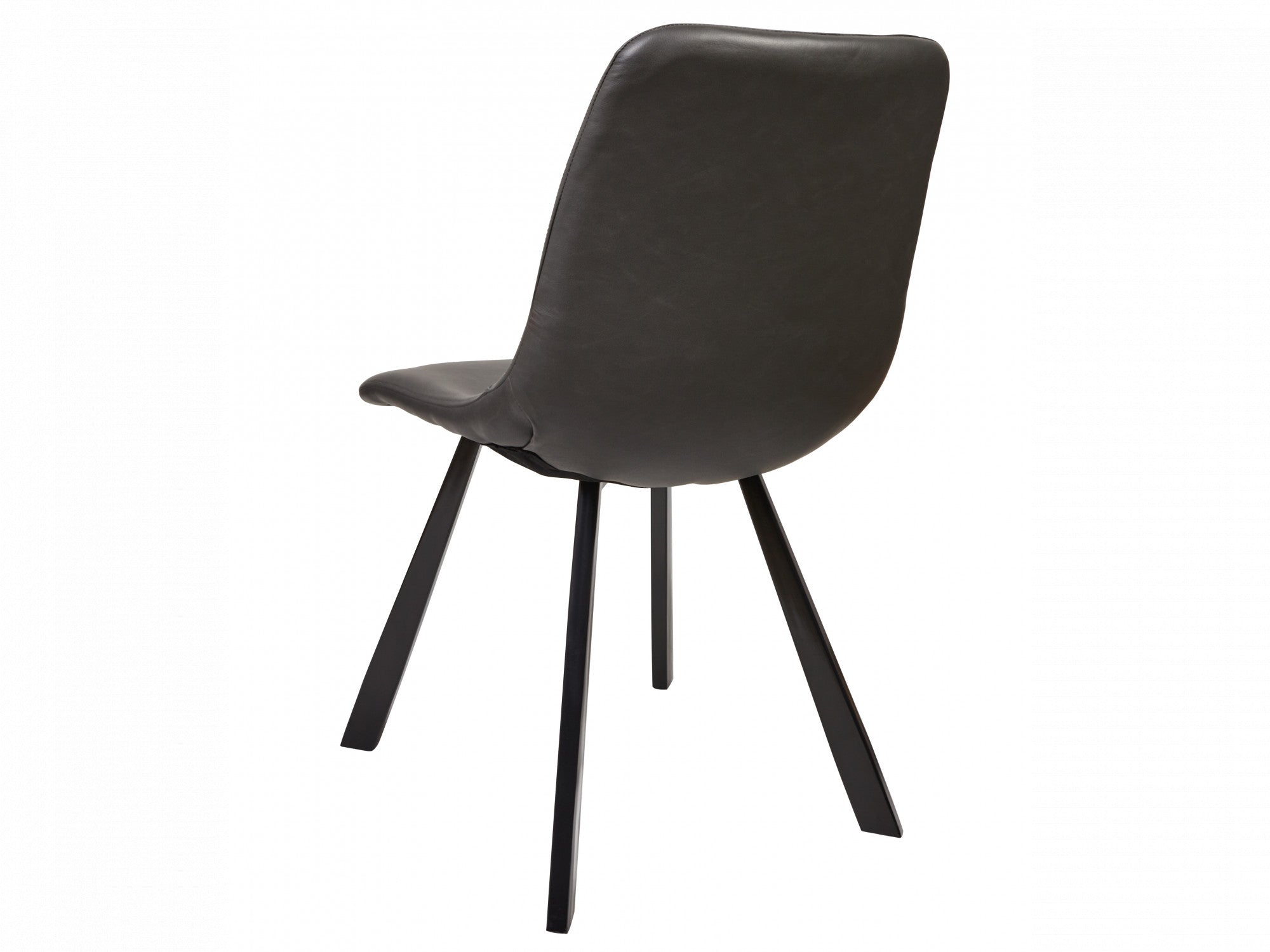 Colin Dining Chair – Antique Black | Eco Leather & Black Frame (Set of 2)