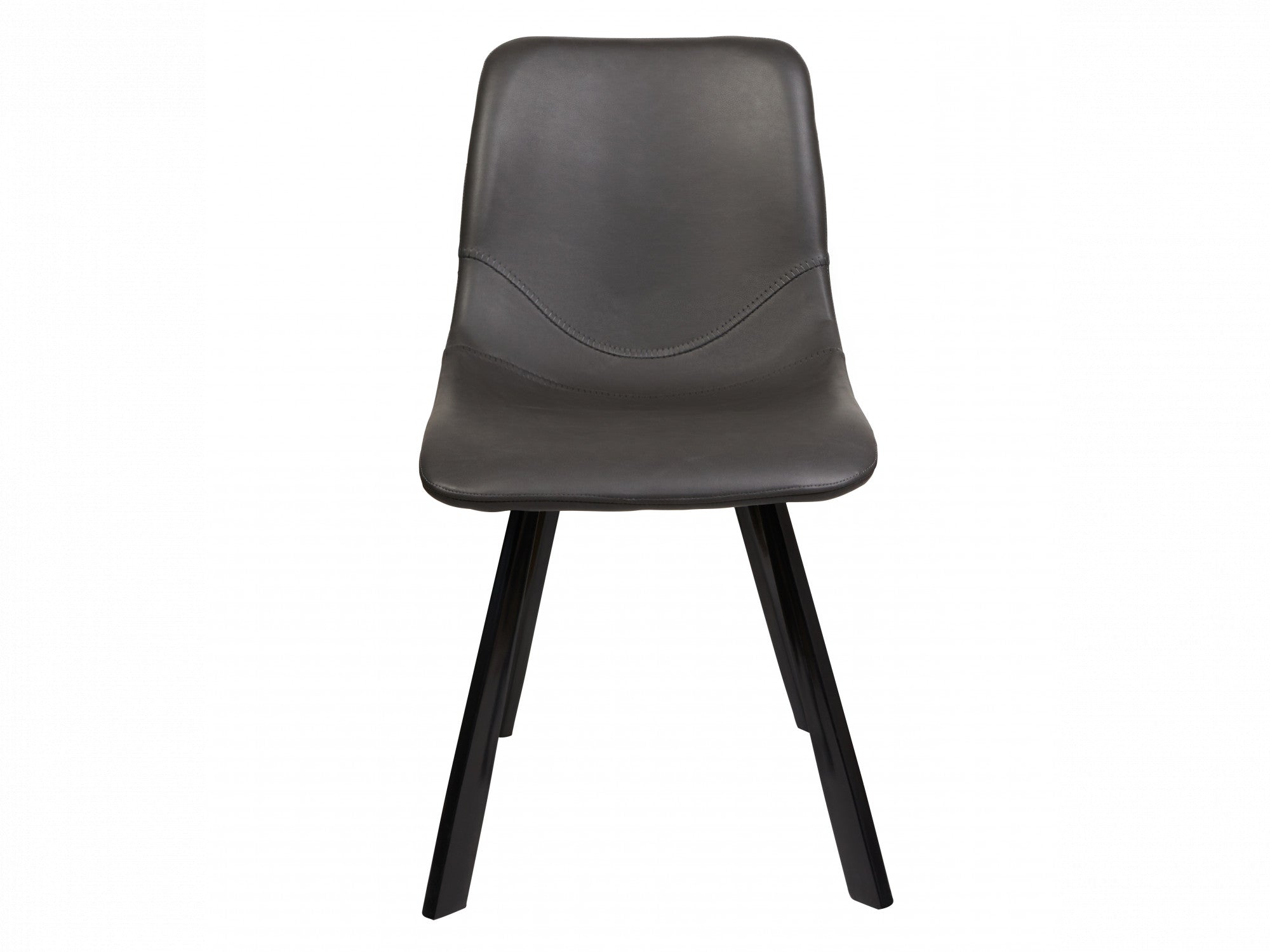 Colin Dining Chair – Antique Black | Eco Leather & Black Frame (Set of 4)