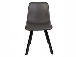 Colin Dining Chair – Antique Black | Eco Leather & Black Frame (Set of 4)
