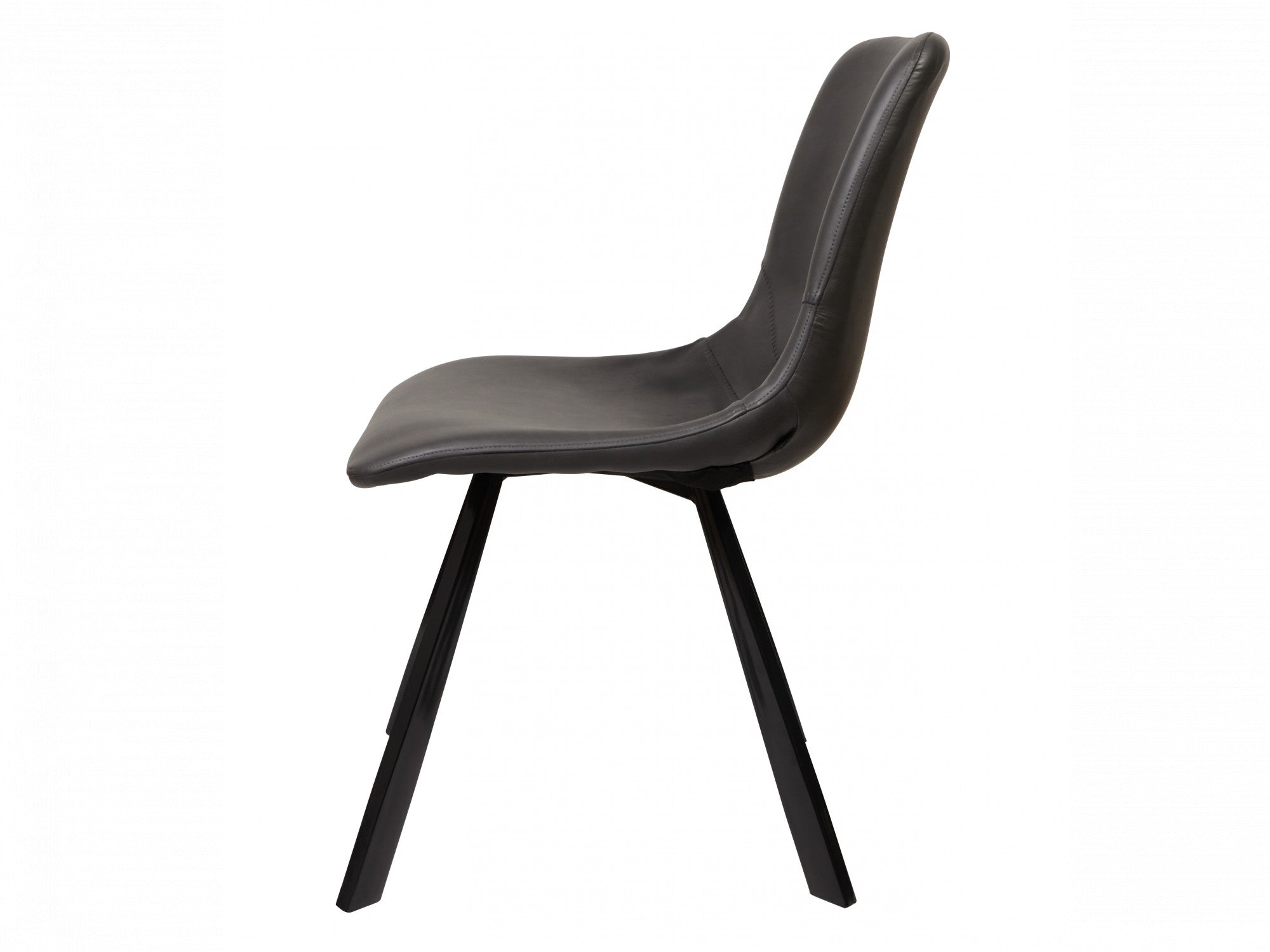 Colin Dining Chair – Antique Black | Eco Leather & Black Frame (Set of 4)