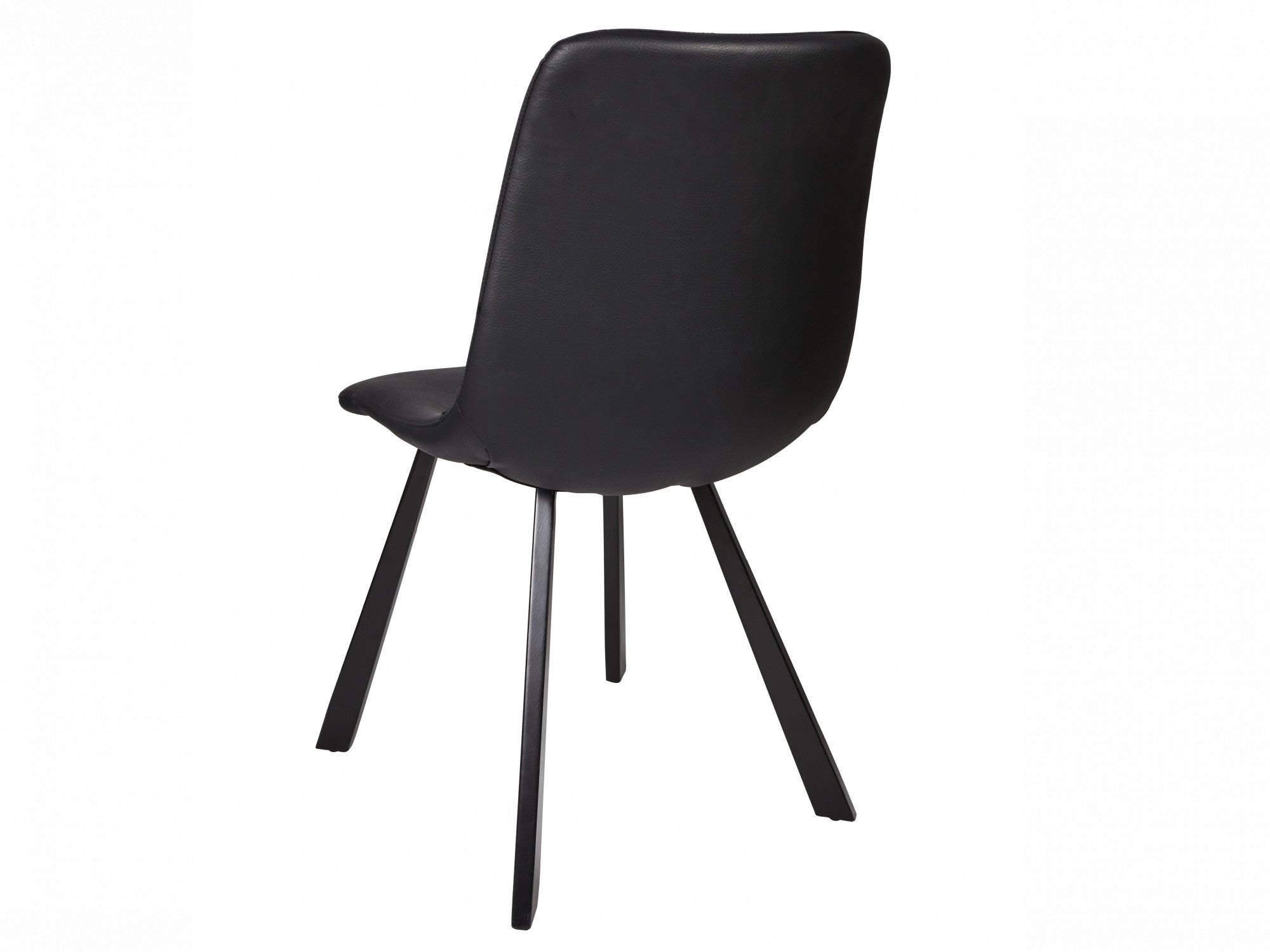 Colin Dining Chair – Black | Eco Leather & Black Frame (Set of 2)