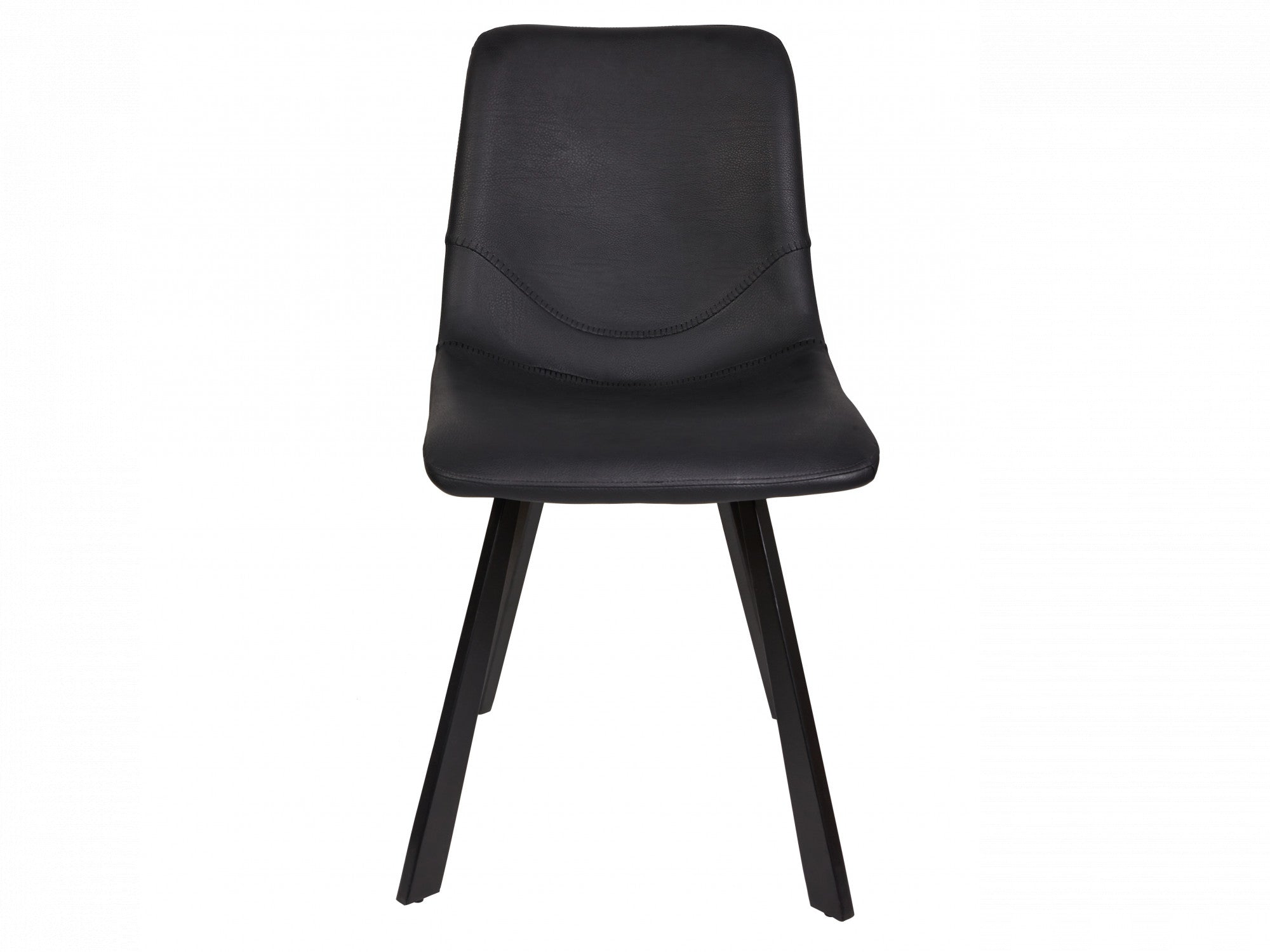 Colin Dining Chair – Black | Eco Leather & Black Frame (Set of 2)