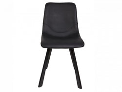 Colin Dining Chair – Black | Eco Leather & Black Frame (Set of 2)