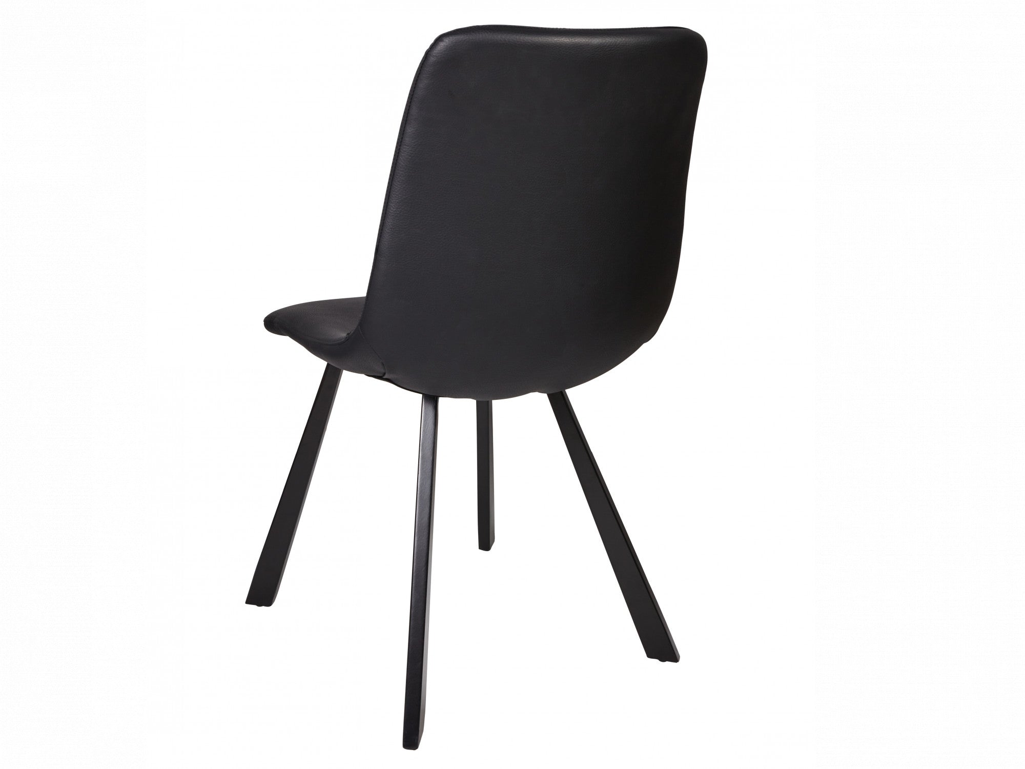 Colin Dining Chair – Black | Eco Leather & Black Frame (Set of 4)
