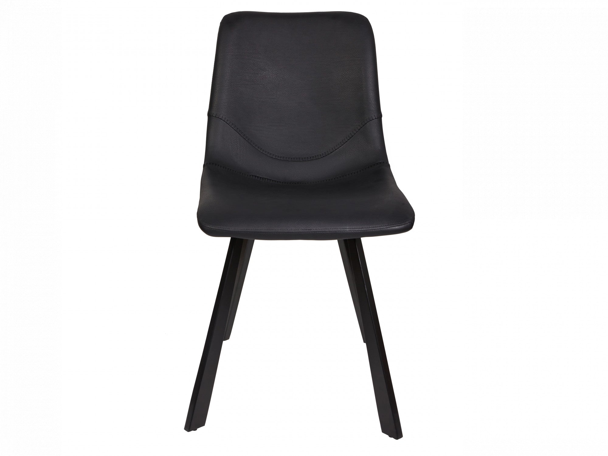 Colin Dining Chair – Black | Eco Leather & Black Frame (Set of 4)
