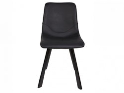 Colin Dining Chair – Black | Eco Leather & Black Frame (Set of 4)