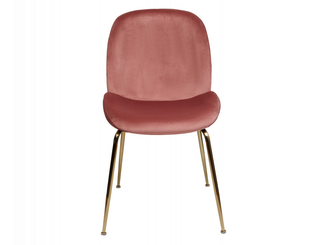 Asta Dining Chair Blush Velvet  And Gold Frame (Set of 2)