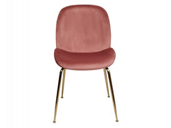 Asta Dining Chair Blush Velvet  And Gold Frame (Set of 2)
