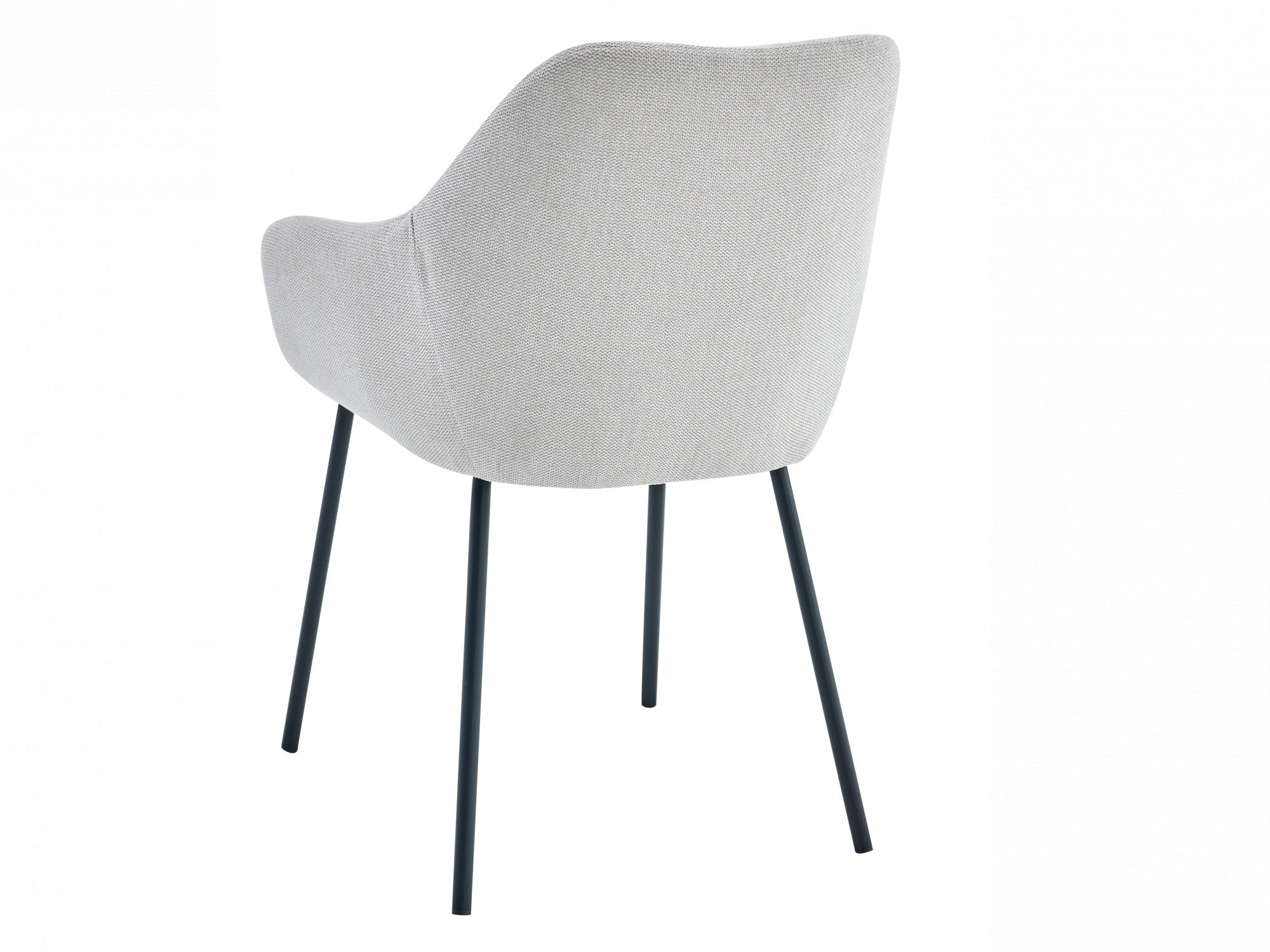Napier Dining Chair – Oat | Textured Fabric & Black Frame (Set of 2)