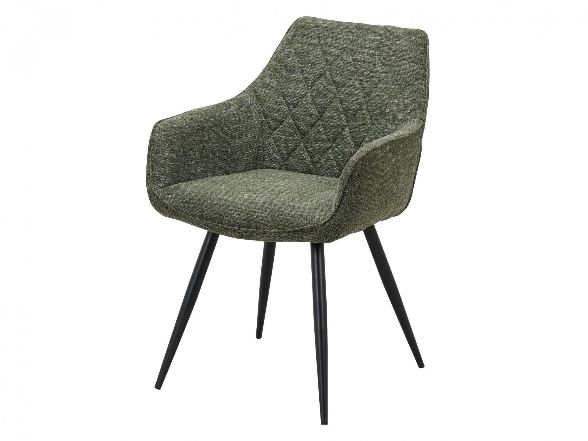 Harper Dining Chair – Pistachio | Textured Fabric & Black Frame (Set of 2)