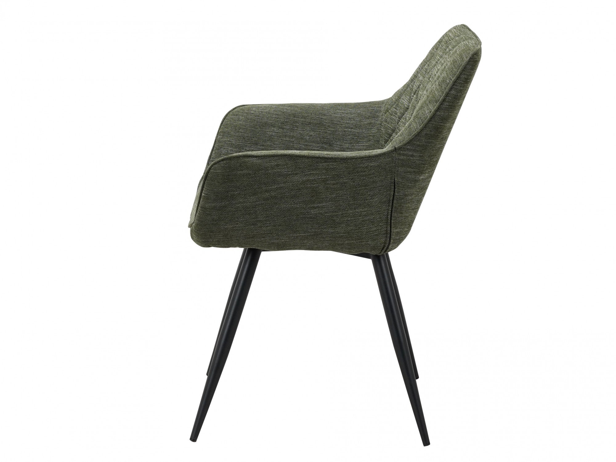 Harper Dining Chair – Pistachio | Textured Fabric & Black Frame (Set of 2)