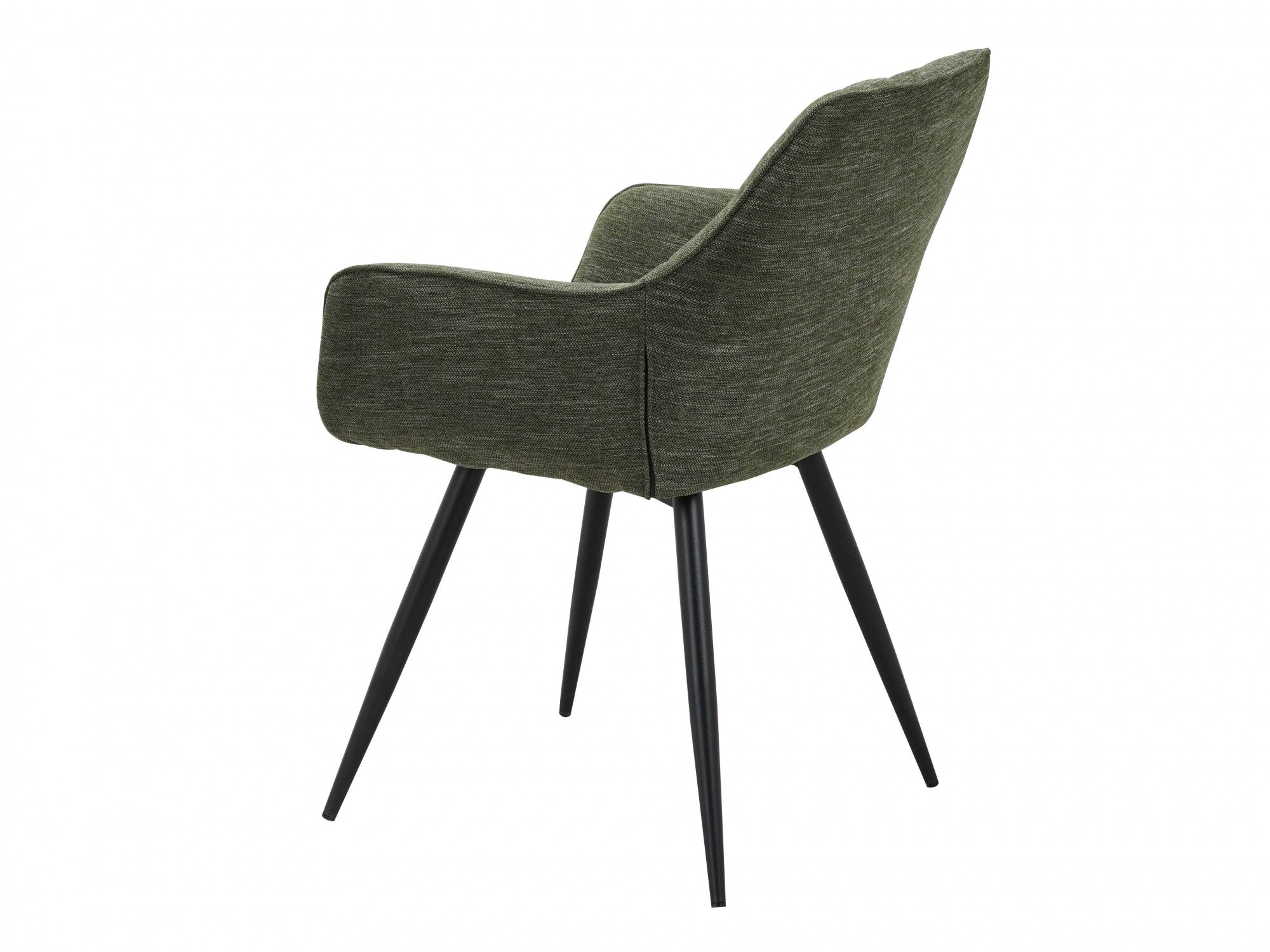 Harper Dining Chair – Pistachio | Textured Fabric & Black Frame (Set of 2)
