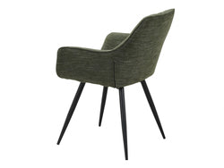 Harper Dining Chair – Pistachio | Textured Fabric & Black Frame (Set of 2)