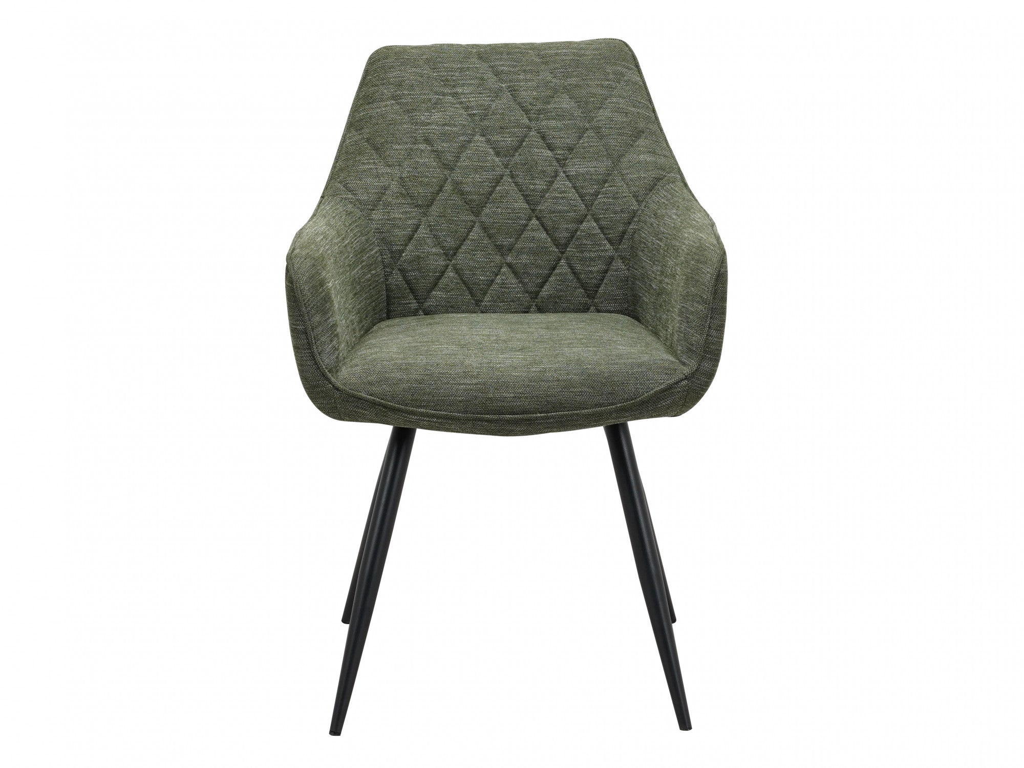 Harper Dining Chair – Pistachio | Textured Fabric & Black Frame (Set of 2)