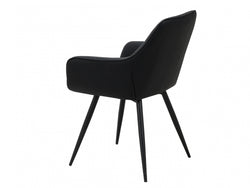 Harper Dining Chair – Black | Eco Leather &amp; Black Frame (Set of 2)