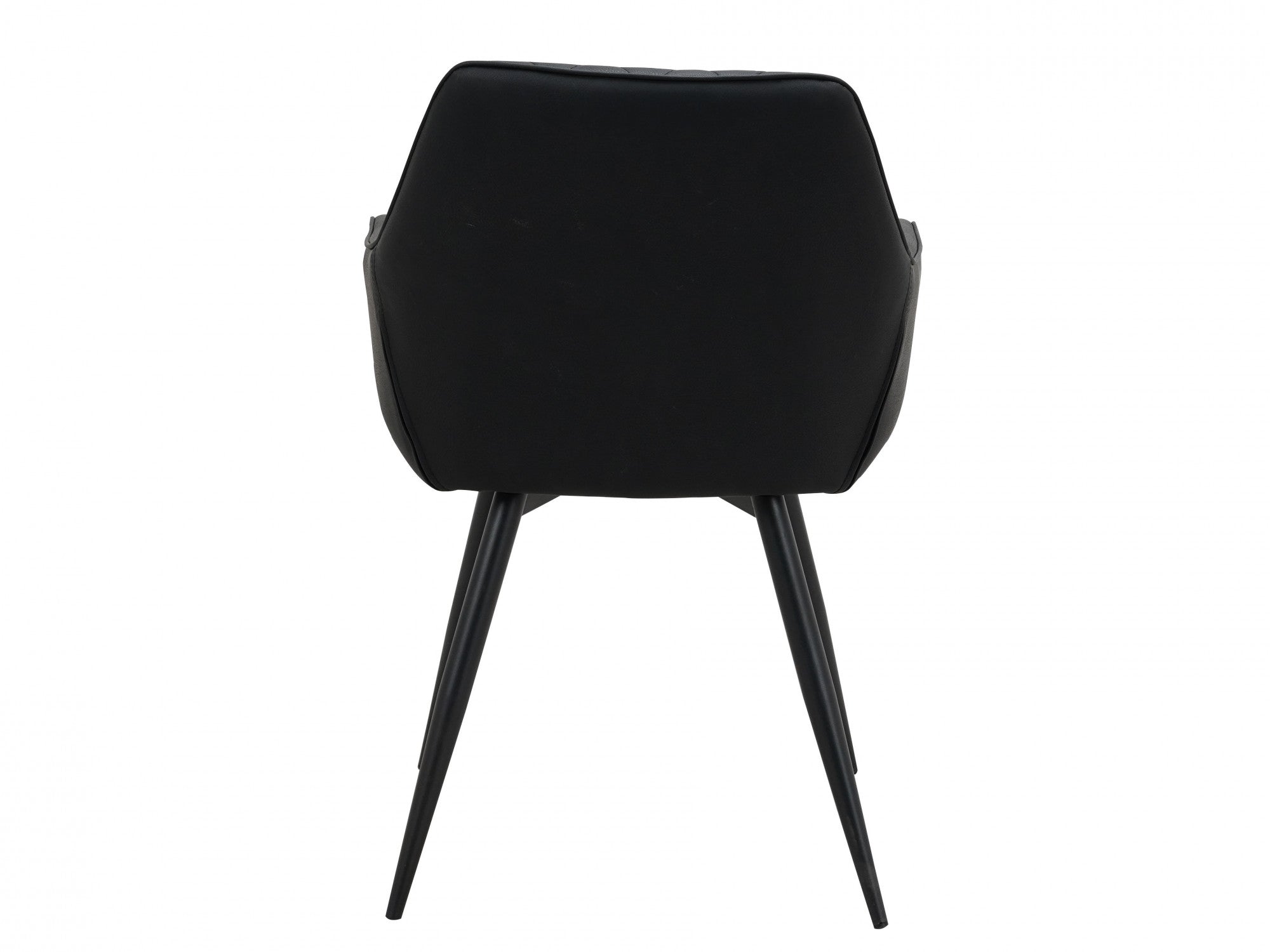 Harper Dining Chair – Black | Eco Leather &amp; Black Frame (Set of 2)