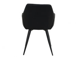 Harper Dining Chair – Black | Eco Leather &amp; Black Frame (Set of 2)
