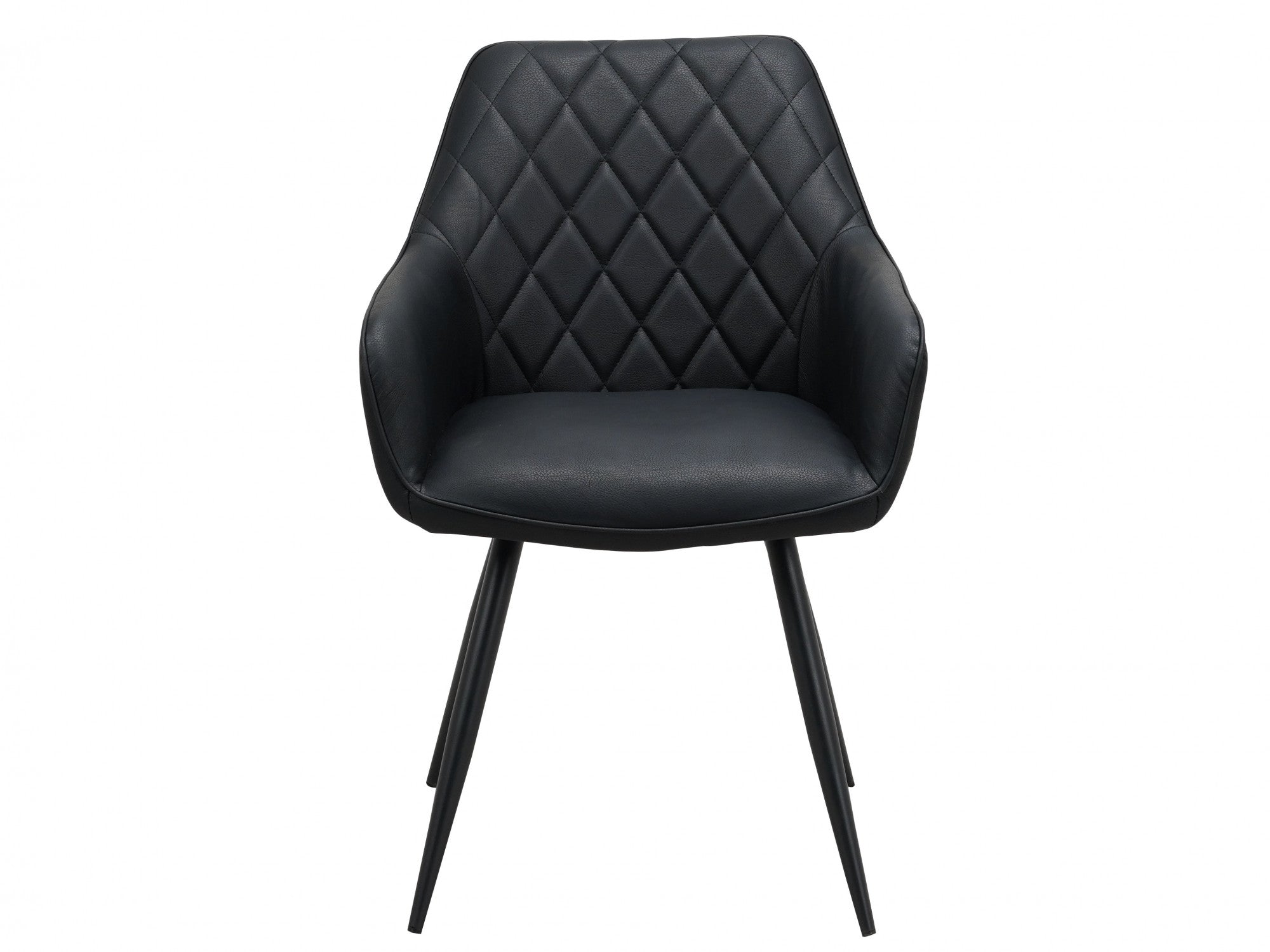 Harper Dining Chair – Black | Eco Leather &amp; Black Frame (Set of 2)