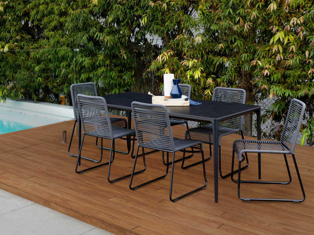 Lido Outdoor Chair Charcoal (Set of 4)