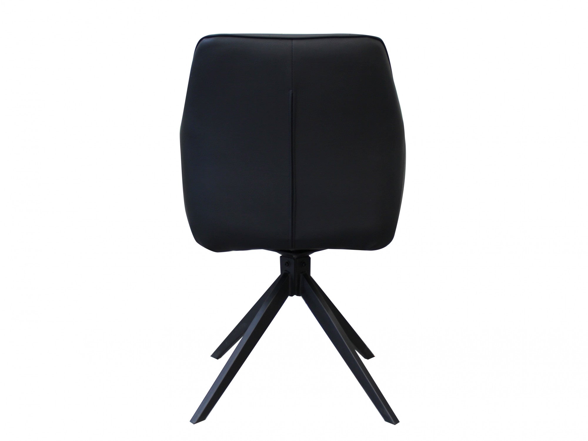 Oscar Rotation Dining Chair – Black | Eco Leather & Black Frame (Set of 2)