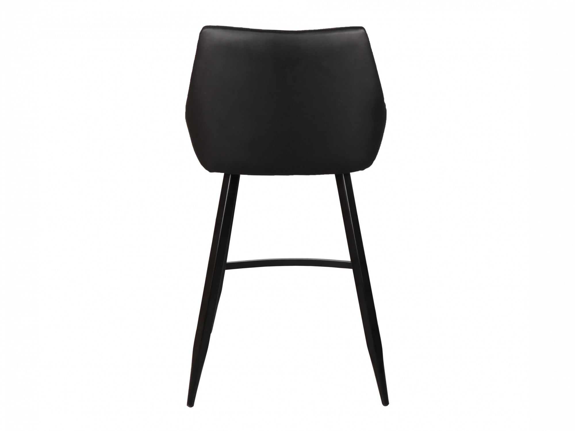 Toledo Bar Stool – Black | Eco Leather &amp; Black Frame (Set of 2)