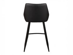 Toledo Bar Stool – Black | Eco Leather &amp; Black Frame (Set of 2)