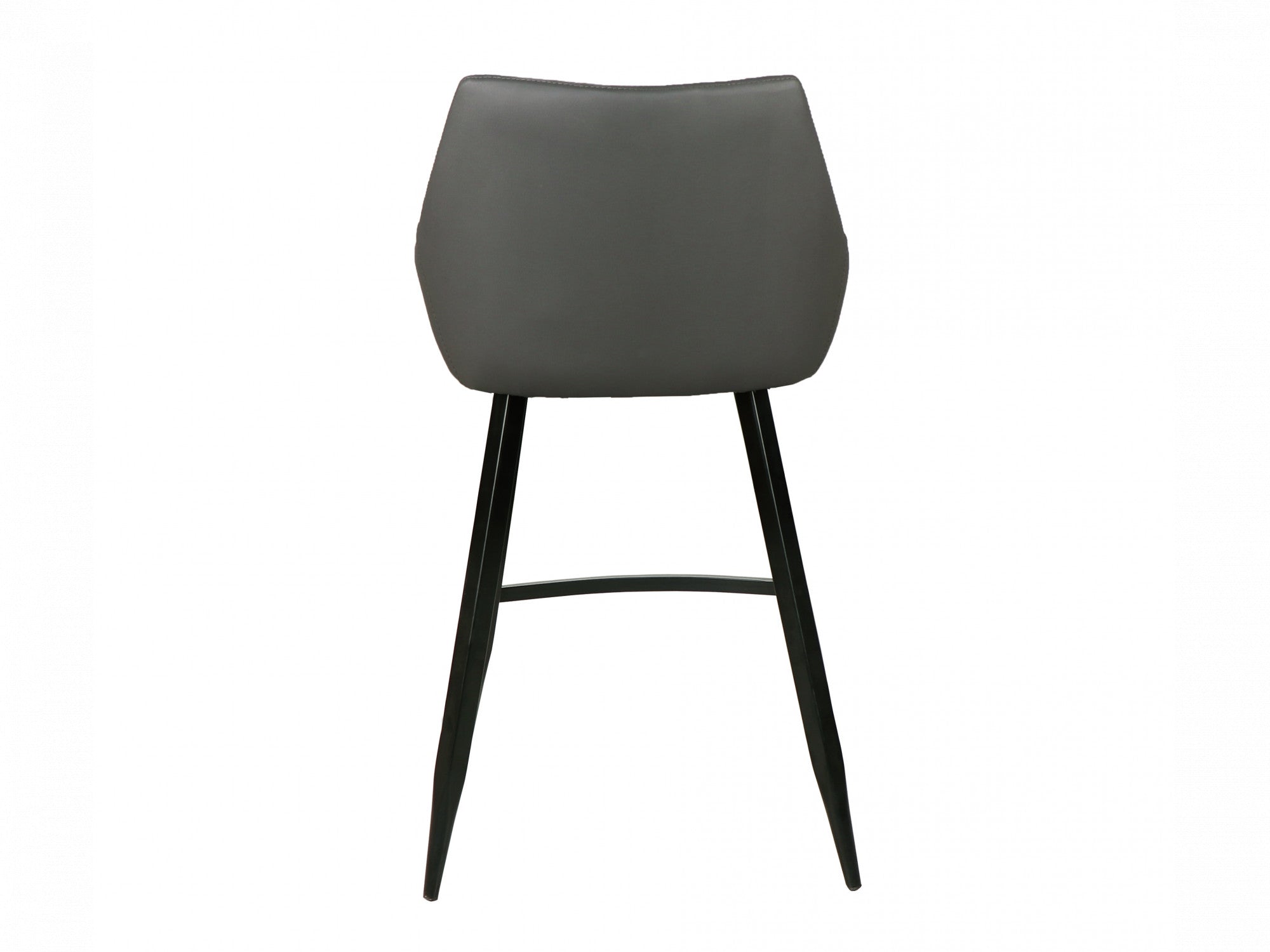 Toledo Bar Stool – Grey | Eco Leather &amp; Black Frame (Set of 2)